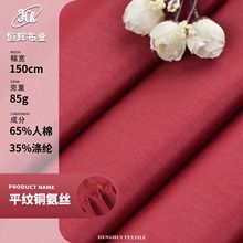 平纹仿铜氨丝面料 85g梭织TR粘纤布料 里布衬衫连衣裙服装面料