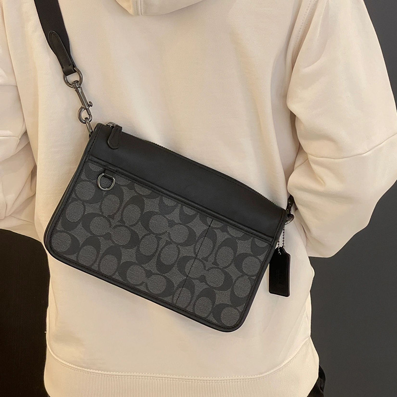 2023 New European and American Men's Camera Bag Heritage Two-In-One Shoulder Crossbody Bag Retro Vintage Clutch Bag