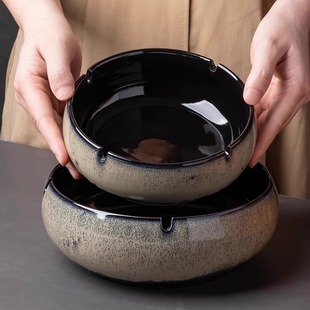 ✅ Creative Large Ashtray Retro Personalized Ceramic Anti-Fly Ash Household Living Room Office Sense Ashtray