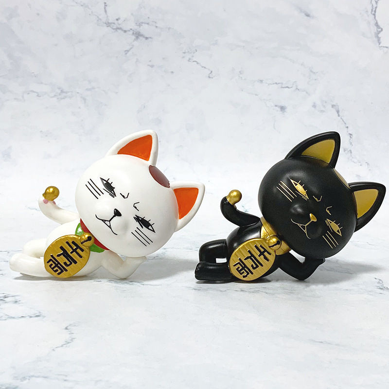 Bold Party Loading Decorations Creative Accessories Side-lying High-speed Mother-in-law Car Cute Lucky Cat Ornaments Doll