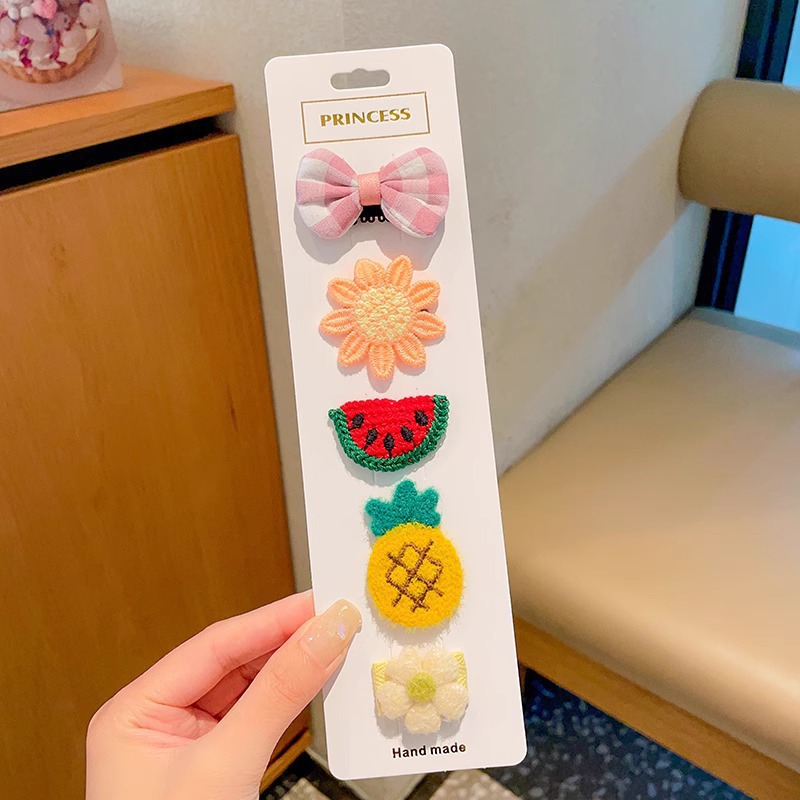 Horquilla de los niños bebé no duele el abrigo del pelo flequillos rotos horquilla tocado niña bebé clip pelo accesorios