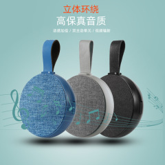 布芸bluetoothスピーカー円形レトロ屋外浴室防水スピーカー対外貿易アニメ布芸bluetoothスピーカー卸売り