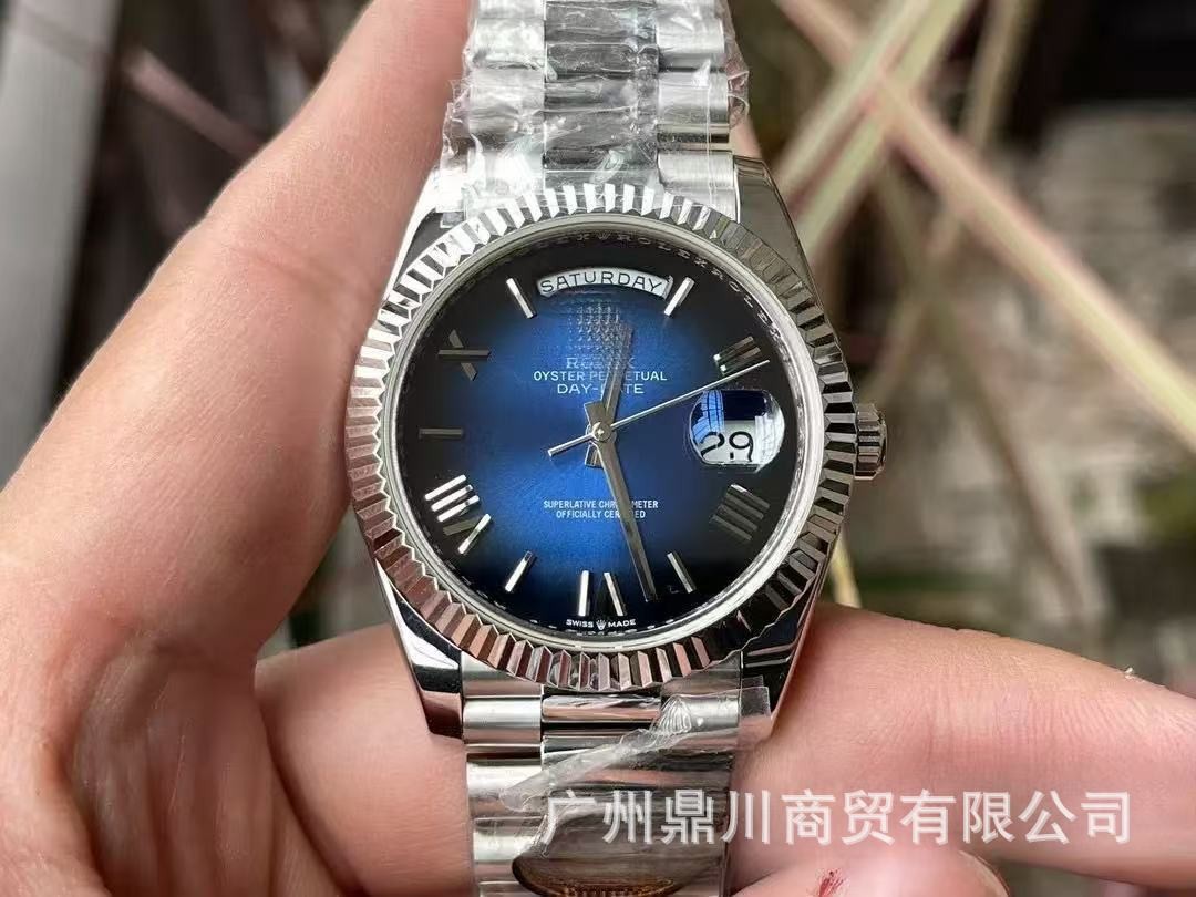 Doble cabeza Aliexpress semana doble calendario diario de escala romana relojes de azúcar negro relojes mecánicos para hombres