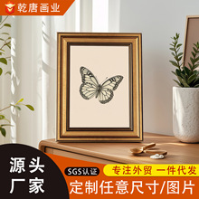 跨境古典雅韵框挂画茶室民宿办公室墙面装饰欧式复古风实木边框画