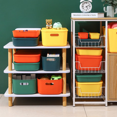 Desk clutter storage basket plastic lid storage box toy storage box organizer box bathroom cosmetic storage box