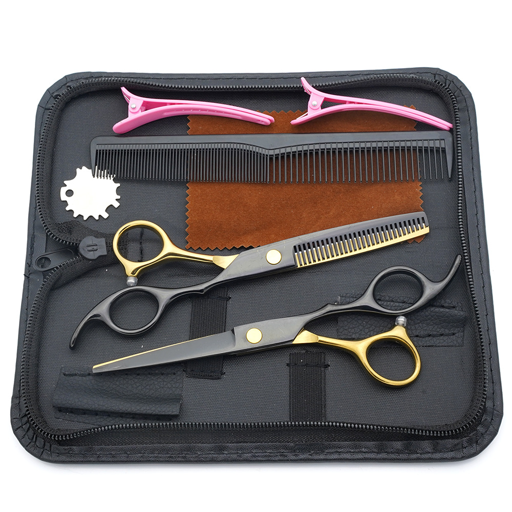 Estilista profesional, tijeras de corte de pelo, corte de pelo, corte de pelo, corte de pelo, corte de dientes fino, juego de corte de belleza con flequillo especial para peluquero