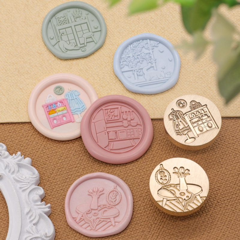 Original nuevo estilo fuego pintura sello serie interior cabeza regalo embalaje sobre cubierta cuento de hadas habitación casa caliente