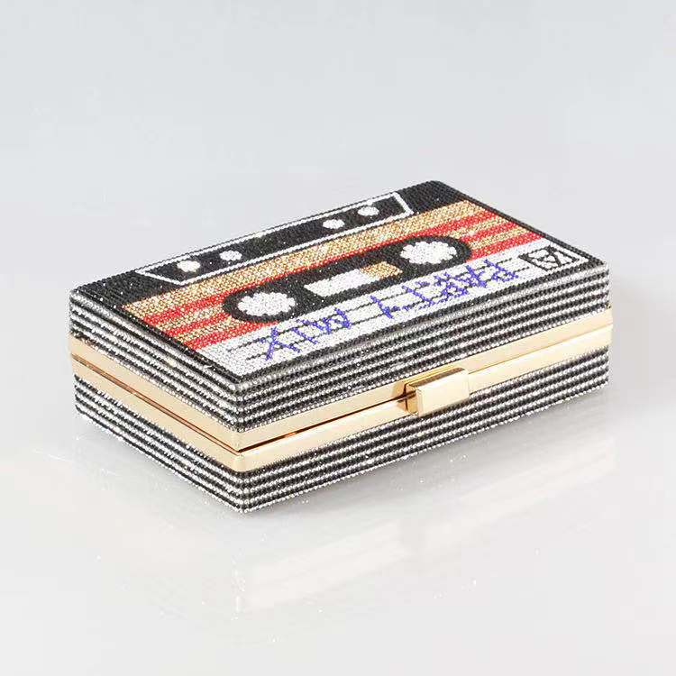 Letter, Color Block Pattern All Seasons Season Red Black ABS Letter Color Block Evening Bags