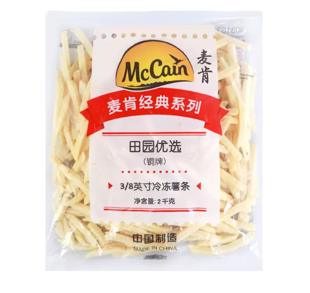 Patatas fritas gruesas 3/8 de McCann, 2 kg, salsa no incluida.