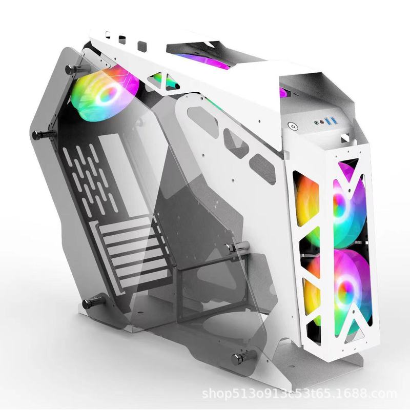 コンピュータケースハイエンド異形水冷空冷ゲームケースデスクトップ本体atxオープンケース|undefined