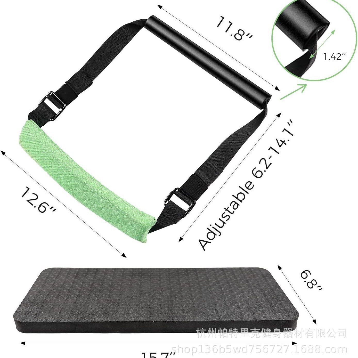 Sit-ups auxiliary belt abdominal muscle exerciser multi-function adjustable roll abdominal belt kneeling pad push-up training abdominal trainer