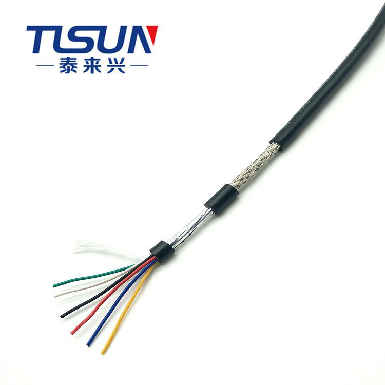 厂商供应  CY 6×0.25MM² 镀锡铜编织屏蔽电缆  工业电子设备线