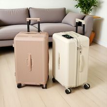 纯PC37开超大容量旅行箱女学生防爆拉链行李箱男万向轮密码箱