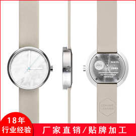 手表厂家OEM定制男士大理石不锈钢精钢简约时尚礼品促销手表定制