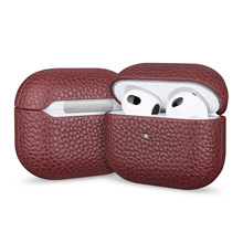 airpods3真皮保护壳 无线耳机充电保护套 耳机皮套适用苹果 跨境