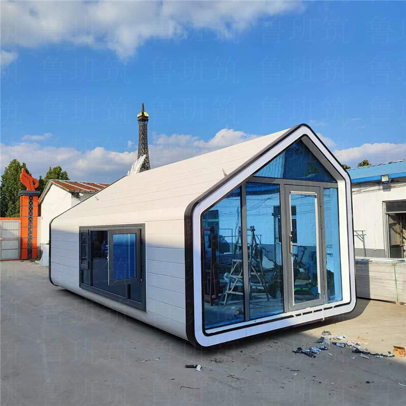 Acampar al aire libre camping residencia temporal móvil B & B cabina Casa estructura de acero Apple cabina inteligente Oficina