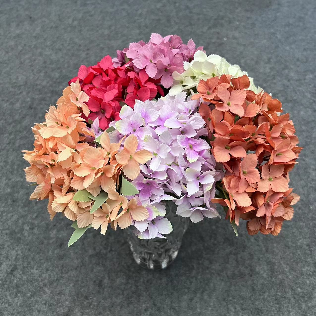 Simulation autumn -color valve stroke flowers 5 heads small handle…