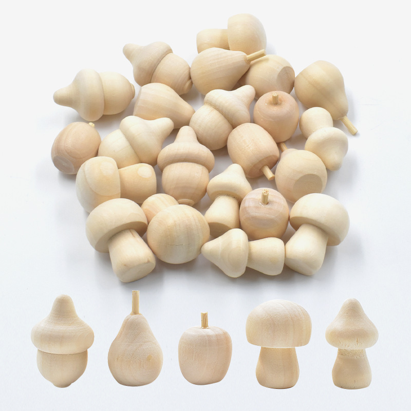 Log Color Wooden Mushroom Ornaments Kidsren's Painted Graffiti Mini Lotus Wood Apple Pear Wooden Doll Artificial Toy Log Color Wooden Mushroom Ornaments Kidsren's Painted Graffiti Mini Lotus Wood Apple Pear Wooden Doll Artificial Toy