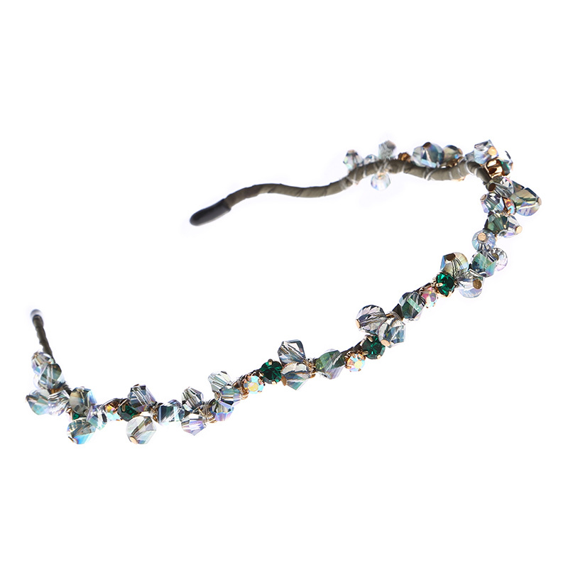 Women'S Fashion Solid Color Iron Inlay Rhinestones Hair Band display picture 5