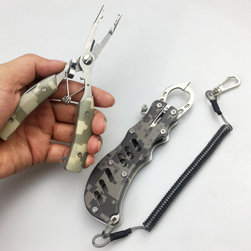 Camouflage Lure Pliers Fish Controller Set Multifunctional Fishing Pliers Fish Taker Binding Hook Pliers Unhooking Pliers Equipment Collection