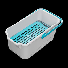 T9J5 washing mop bucket household rectangular plastic cleaning bucket single bucket rinsing mop sponge mop floor squeezing bucket