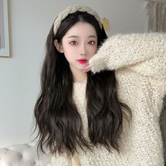 Kony wig headband one-piece fashionable women's long hair high skull ladies domestic human hair natural internet celebrity full headgear