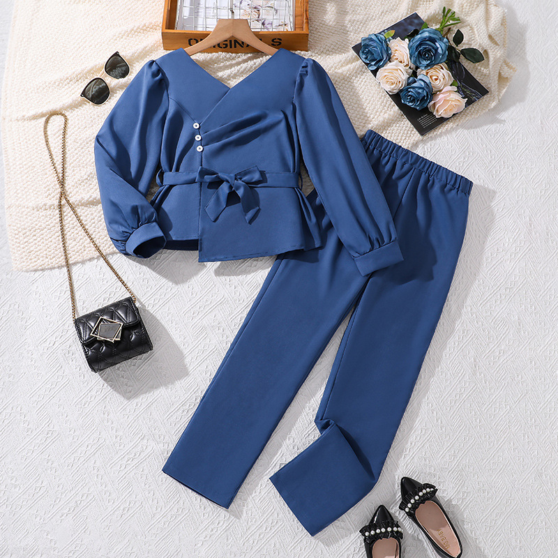 Mädchen Langarm Oberteil Und Hosen Set Für Herbst Und Winter_voghion.com