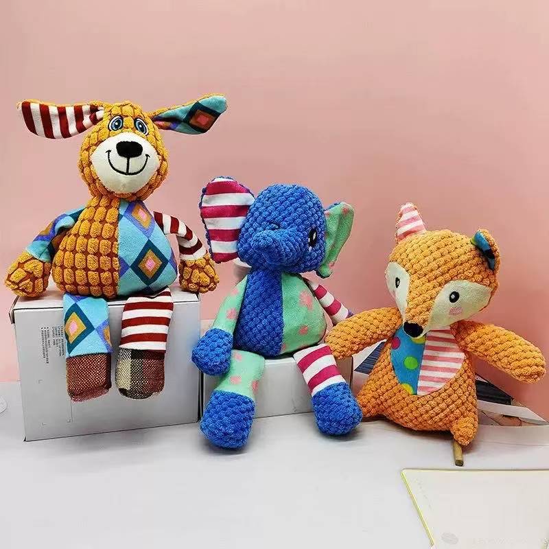 Nuevo juguete de peluche para perros resistente a la mordida y los dientes molares perros pequeños y medianos empalmados juguetes de peluche para perros sonidos para mascotas