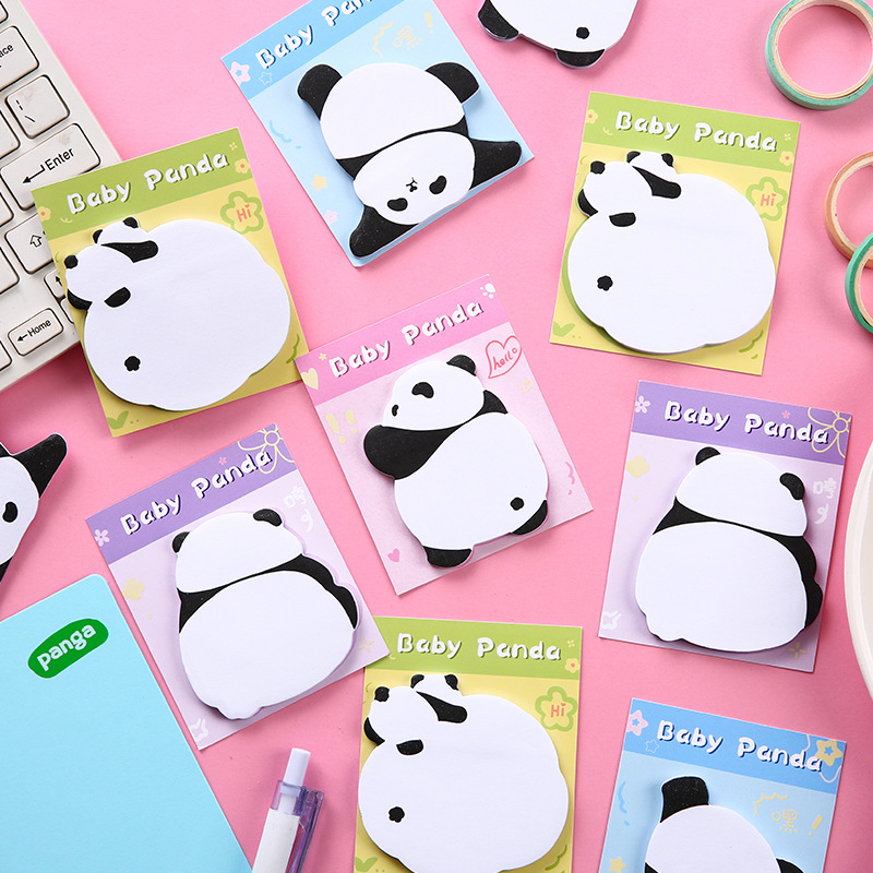 Post-it Panda Tuan Tuan Cute Red de Internet Dibujos animados Desgarrable Bloc de notas con fuerte adherencia
