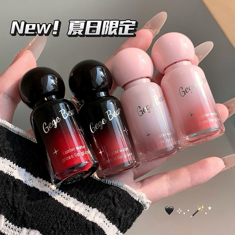 Gege Bear Qinxin フローリング ウォーター ライト リップ グレーズ 保湿唇カラーリング ホワイトニング リップグロス 女子学生パーティー リップ グレーズ|undefined