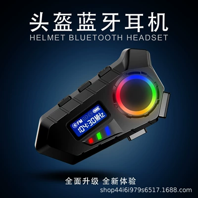 Cross-Border Cycling Bluetooth Headset Y10 with Lcd Screen, Dedicated for Helmets, for Calls and Music Playback, Waterproof, Factory Direct Sales