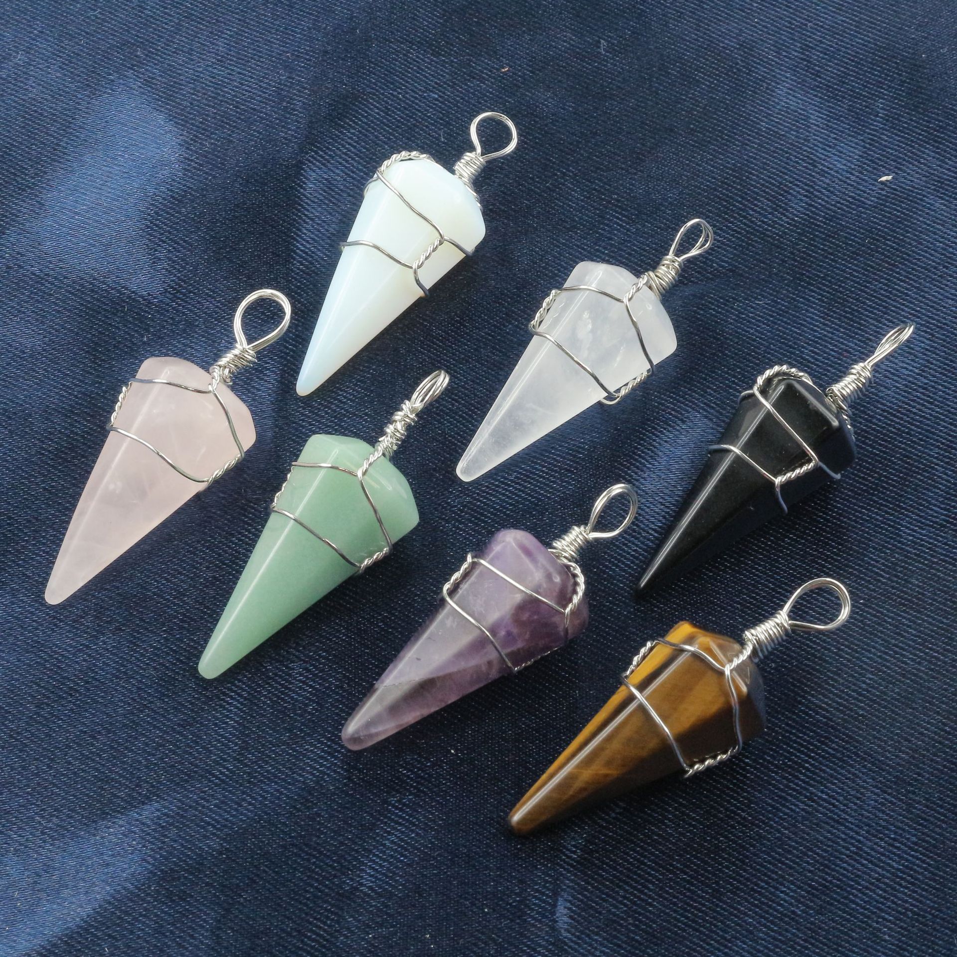 agate hexagonal white crystal