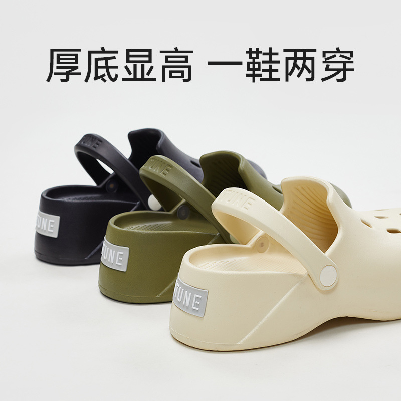 Summer Crocs-style slippers platform