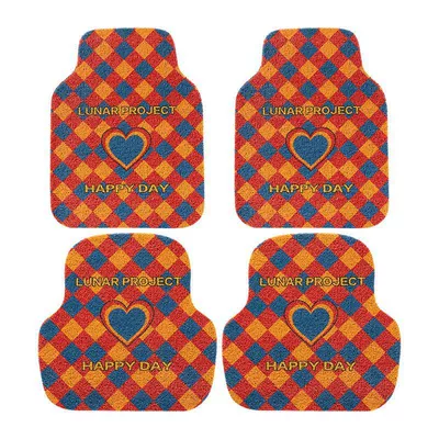 Ayaqaltılar (Kovriklər) — Driver and Passenger - 5044-two-pieces-at-the-back-red-yellow-blue-plaid