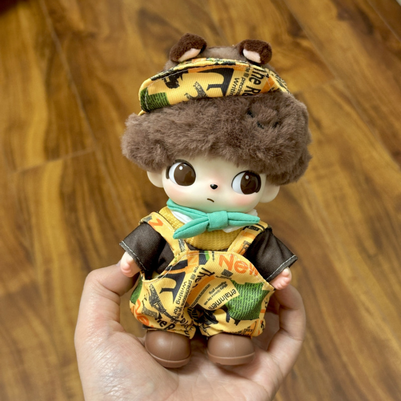 仅娃衣】DIMOO WORLD毛绒挂件衣服娃衣牛仔裤双拼背带裤套装着替|undefined