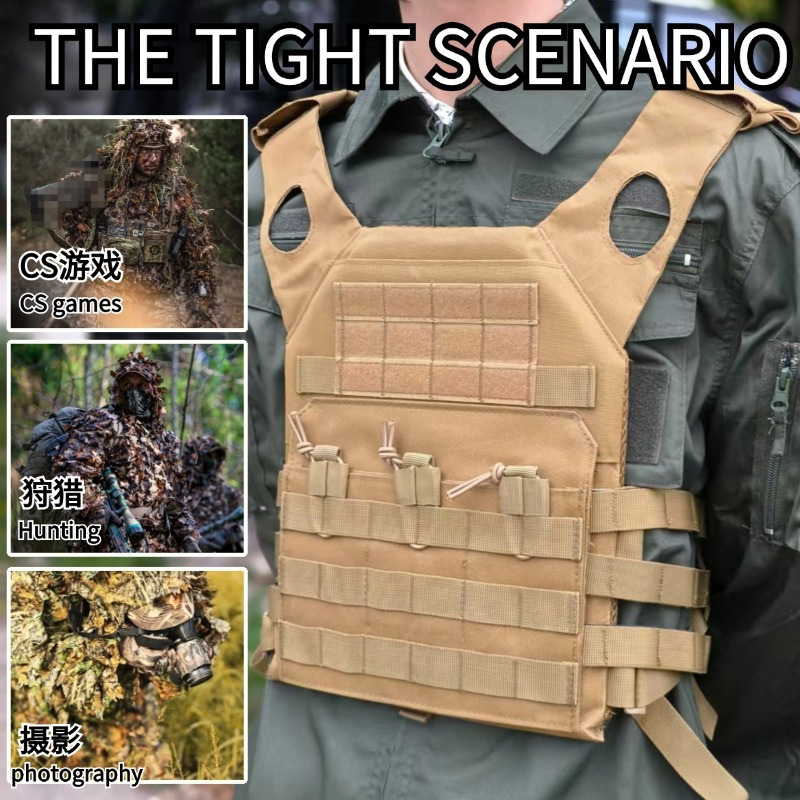 Chaleco táctico JPC chaleco de combate ligero camuflaje al aire libre multifuncional chaleco de entrenamiento MOLLE bolso al por mayor para hombres