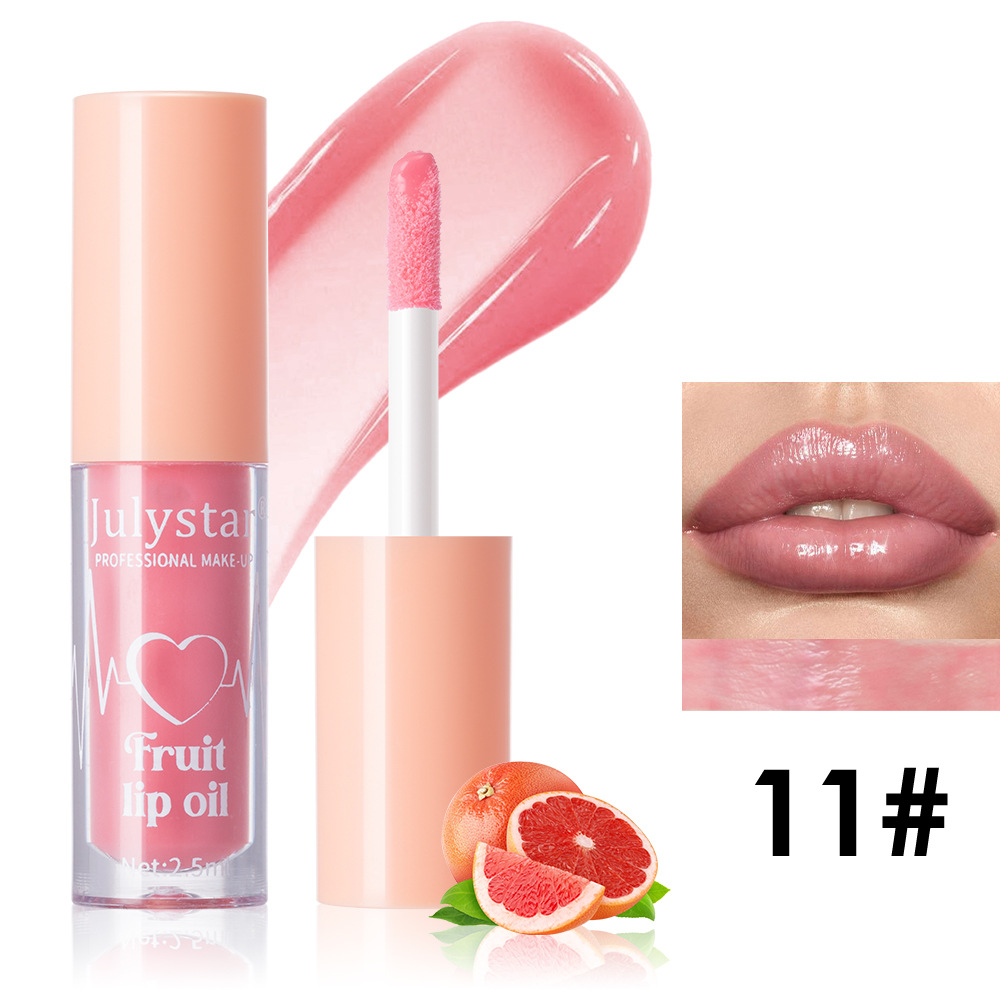 Julystar Fruit-Flavored Mirror Lip Gloss Moisturizing and Hydrating Ten-Color Set Water Gloss Lip Gloss Lipstick Wholesale undefined