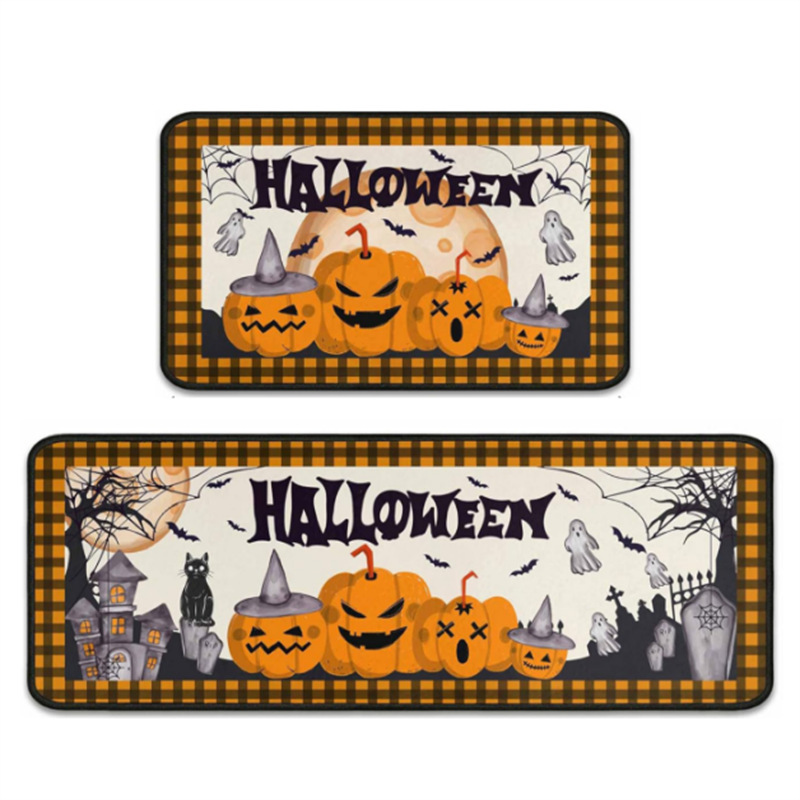 クロスボーダーアメリカハロウィンフロアマットキッチンカバー吸水性と吸油性フットマット玄関エントランスノンスリップ防汚ドアマット卸売|undefined