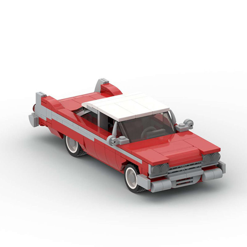 MOC domestic building blocks compatible with Lego Christine 1958 Plymouth fury speed champion assembled car MOC domestic building blocks compatible with Lego Christine 1958 Plymouth fury speed champion assembled car