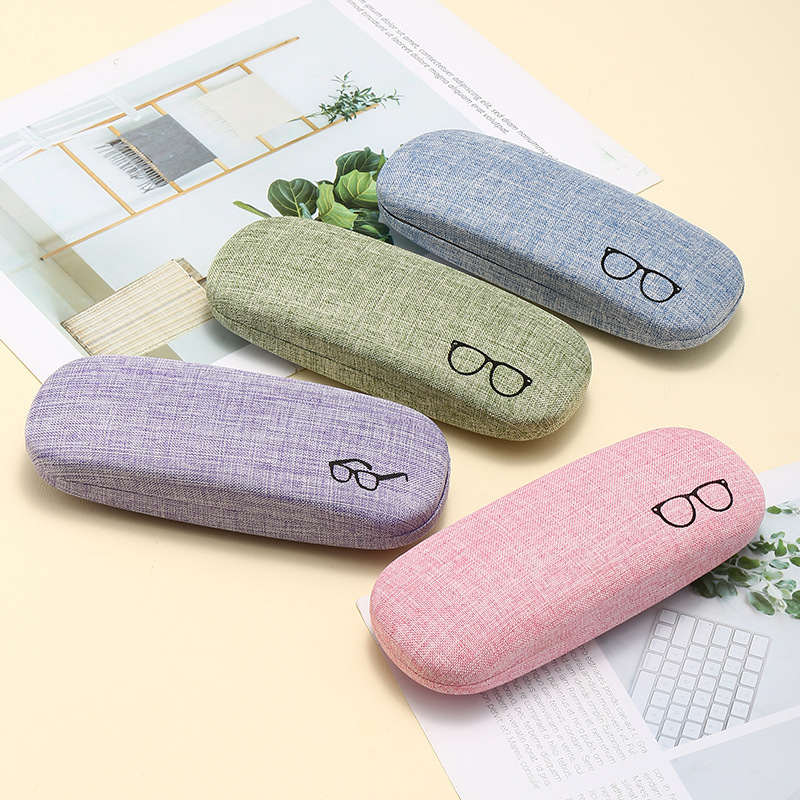 学生眼镜盒小清新光学眼镜盒简约抗压眼镜铁盒可印LOGO厂家批发