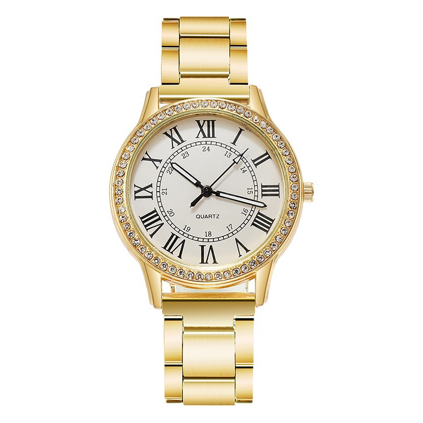 AliExpress deseo correa de acero reloj de mujer simple retro diamante romano reloj luminoso reloj de cuarzo de mujer al por mayor