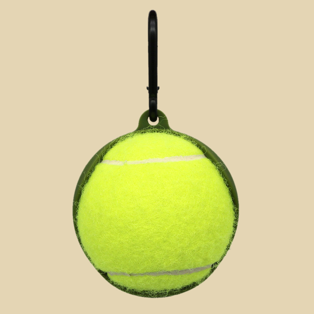 2023 nuevo soporte de tenis para mascotas cubierta de tenis titular de pelota de juguete manos libres portátil perro caminando suministros Bola de entrenamiento vaina