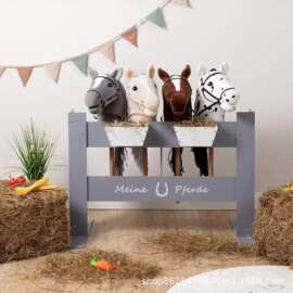 木质马架爱好马架4个白色马厩马爱好者架子木质灰色马厩架子