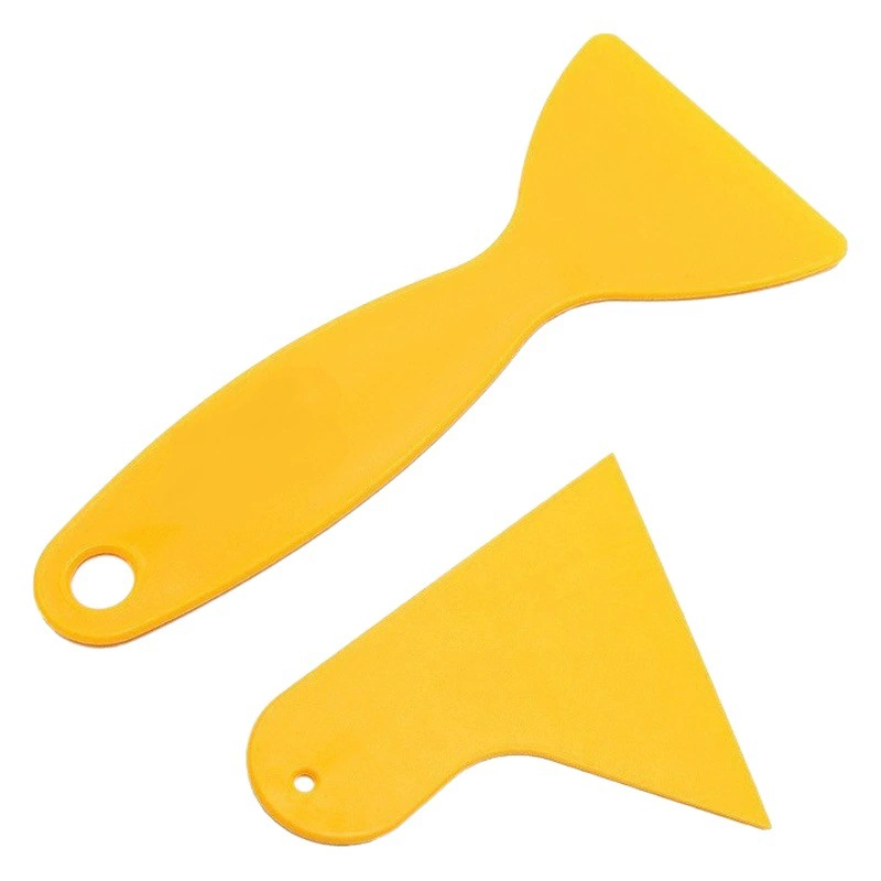 Маленький желтый Лопата жесткий скребок Инструмент автомобиль фильм треугольник скребок пластиковый маленький скребок журнал стикер анти-завивки края специальные