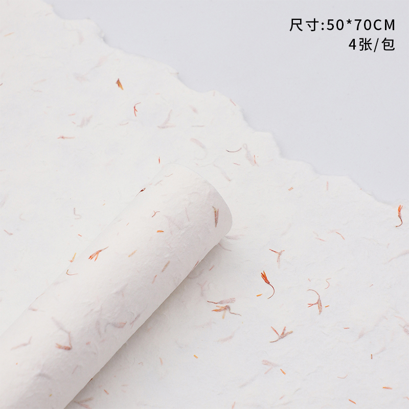 Papel de pétalos desgarrado a mano, papel de flores, papel de embalaje de flores de alta calidad, papel floral Dongba, papel floral al por mayor image 39