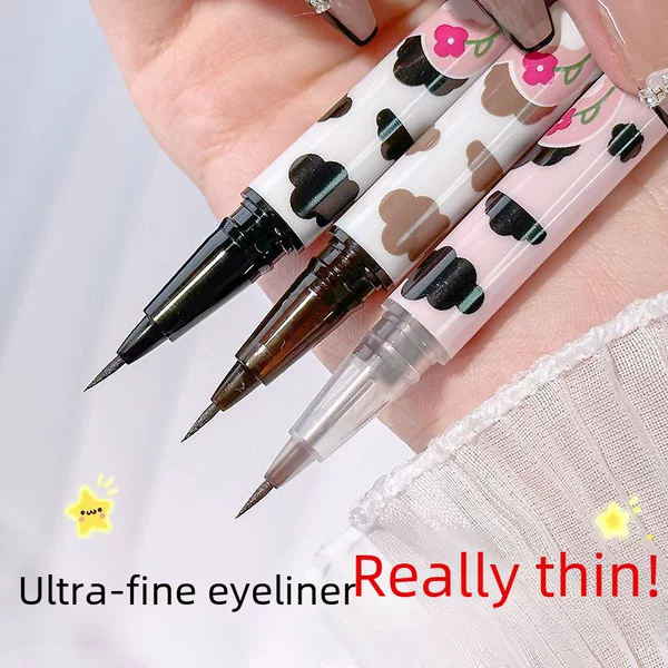 0.01mm fine needle! Eyeliner Very Thin Head Waterproof Long-lasting Ultra-fine Not Easy to Sizzy Silkworm Eyeliner Pen