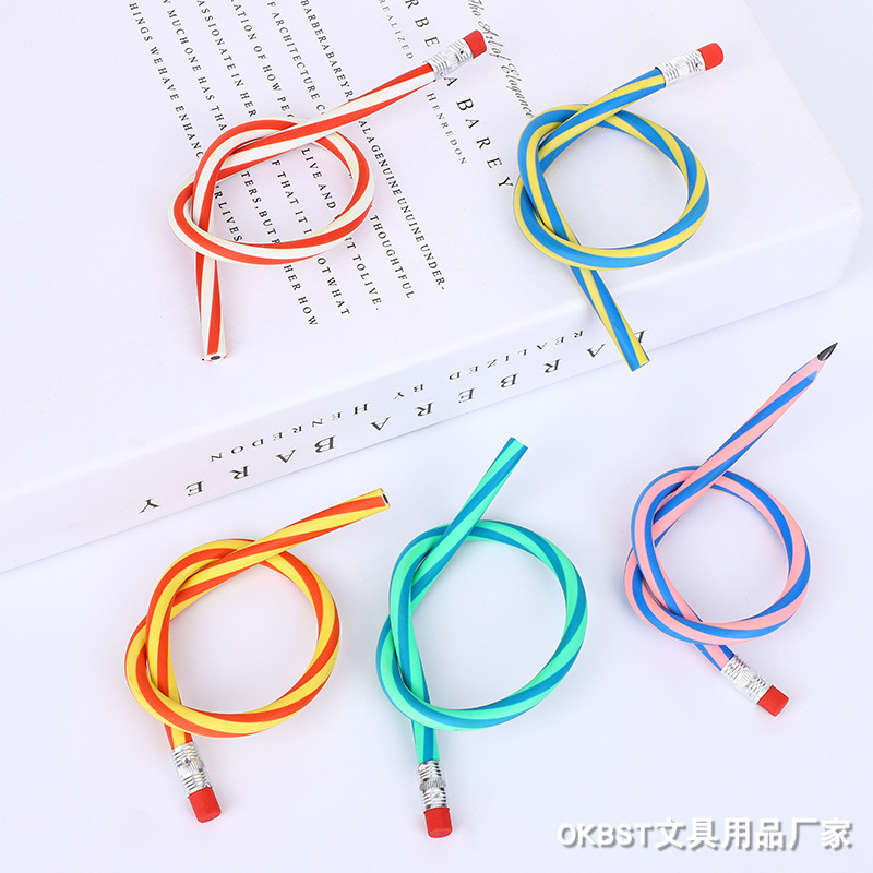 Lápiz suave plegable constantemente magia se puede doblar a voluntad dibujos animados lindo estudiante papelería creativa alentar pequeños premios