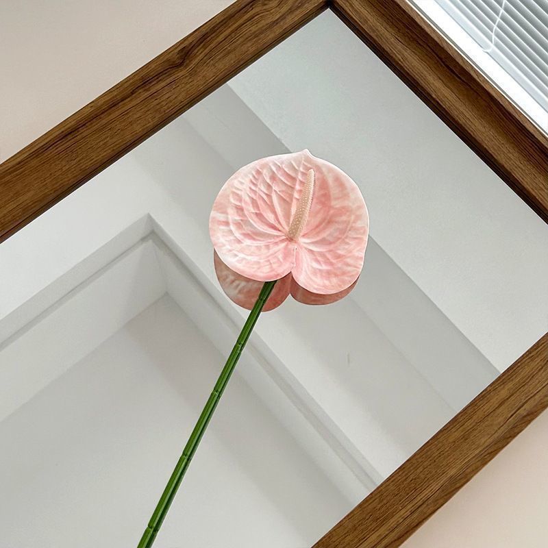 Impresión 3D flor de simulación de palma roja simple flor de grúa de fuego casera de bodas floreal decoración floral al por mayor