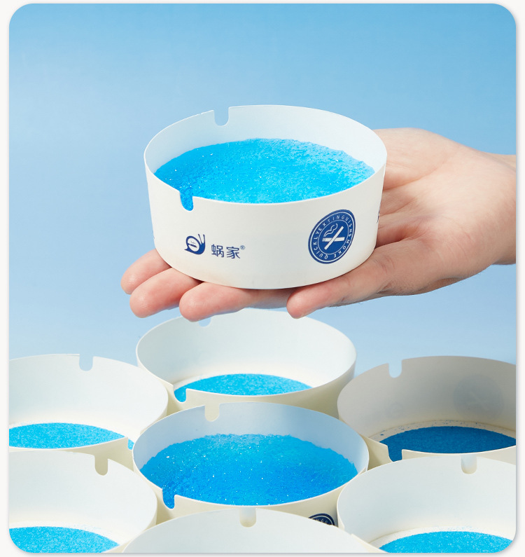 Wojia Disposable Ashtray with Built-In Smoke Quenching Sand, Thickened and Hardened, for Hotel and Internet Cafe Use, Absorbs Smoke Ash, Portable