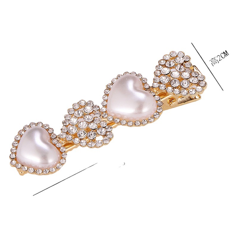 Horquilla con strass estilo coreano, horquilla lateral de moda para chicas, copo de nieve brillante, perla, horquilla con diamantes, accesorio para el cabello, producto de moda en línea